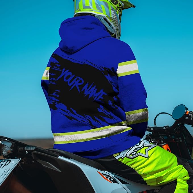 Matedecor High Visibility Hi Vis Hoodie for Men - Jobs Collection Custom Name Class 3 Reflective Safety Workwear