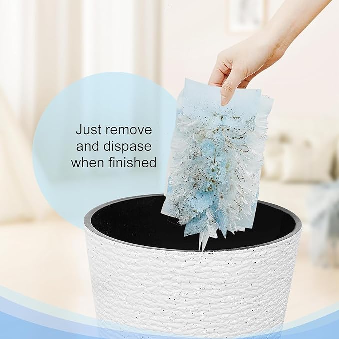 22 Count Duster Refill Compatible with Swiffer Handles, Unscented Disposable Dusters Refills with 2 Detachable Handles, Heavy Duty Duster Refills for Cleaning, Furniture, Blinds, Lamps