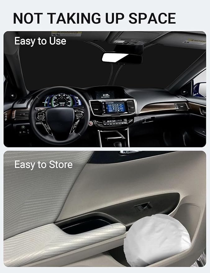 Proadsy Windshield Sun Shade for Honda Accord 2014-2017 4-Layer Foldable Front Sunshade Protector Sun Visor Blocks UV Rays Keep Car Cooler