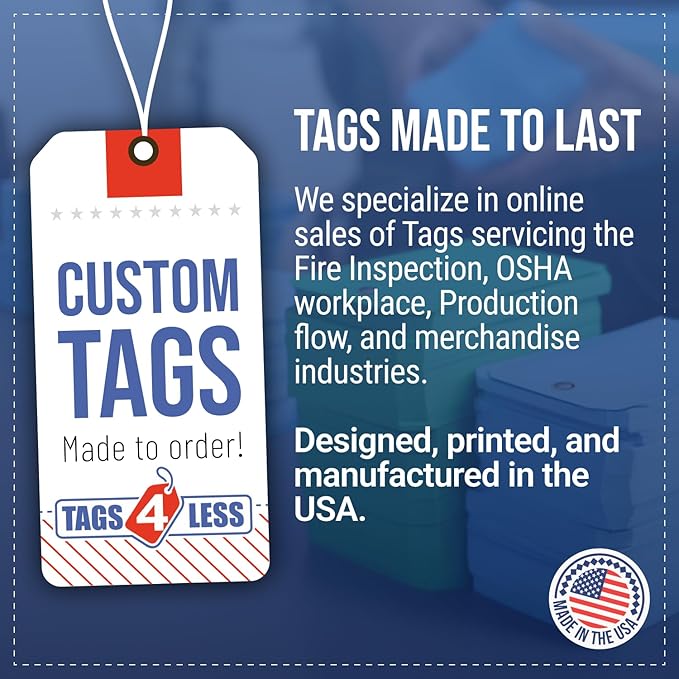 Tags 4 Less Production Quality Control Hang Tags – Equipment Preventative Maintenance Labels, for Easy Record-Keeping for Inventory Status (Scrap, Pack of 100)