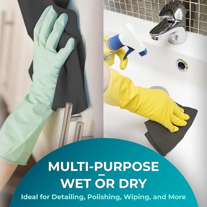 100 Pack Microfiber Cleaning Cloth Roll - Tear Away Reusable Paper Towels Washable, 11.8" Ultra Absorbent Cleaning Supplies for Housekeeping, Cleaning Rags Microfiber Towel, Lint Free Cloth Value Pack