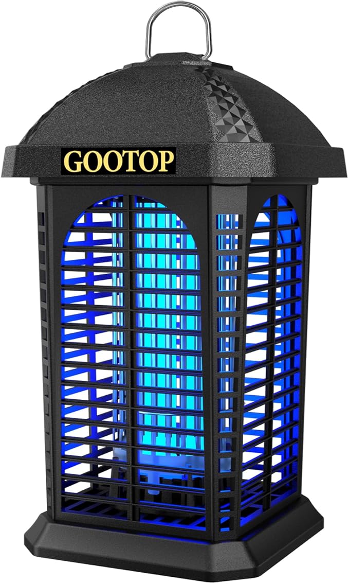 Bug Zapper Outdoor, 4200V Electric Mosquito Zapper, Bug Zapper Outdoor, Fly Traps, Fly Zapper, Mosquito Killer Indoor 3 Prong Plug, 90-130V, ABS Plastic Outer