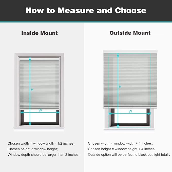 Changshade Cordless Cellular Shades, Light Filtering Honeycomb Shades for Windows, Pull Down Pleated Blinds, Easy to Install for Indoor Windows and French Doors,31" W x 72" H, Grey