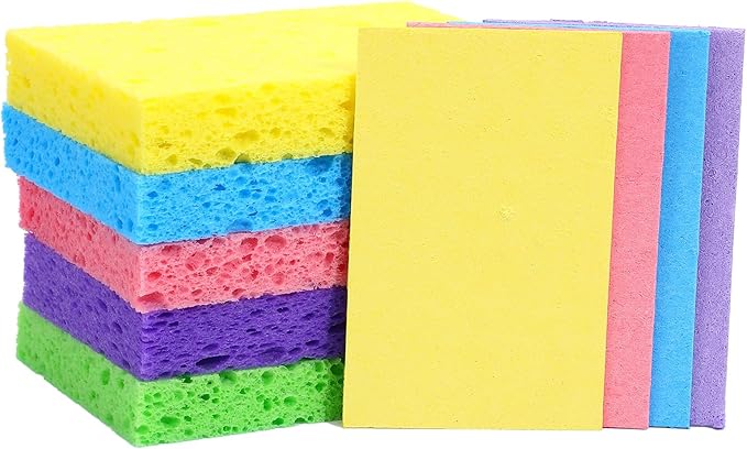 20 Pack Cleaning Sponge Kitchen Dish Sponges Non-Scratch Compressed Sponges Colorful Wash Scrub Sponge for Household Dishes Bathroom Cars Dining Dishwashing Cookware