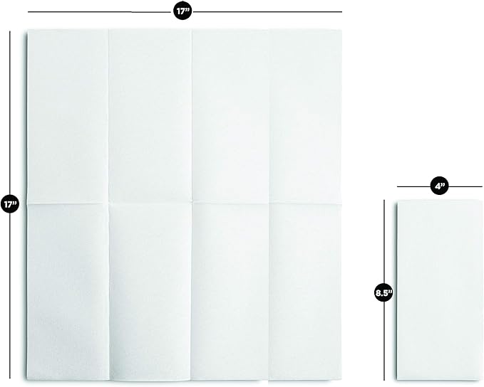 100-pack BloominGoods Linen-Feel Dinner Napkins (17" x 17") | Disposable Cloth-Like Paper | Soft, Absorbent Guest Towels For Kitchen, Bathroom, Parties, Weddings, Dinners, Events - Made In USA.