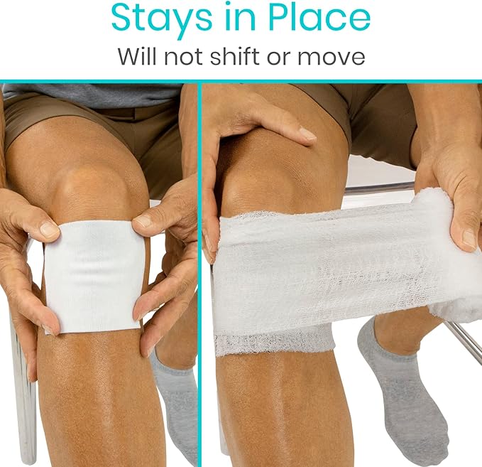 3x3 Sterile Gauze Pads (100 Piece) - Individually Wrapped 2-Pack Wound Dressing for Cleaning & Cushioning - Non-Adhesive Highly Absorbent Bandages