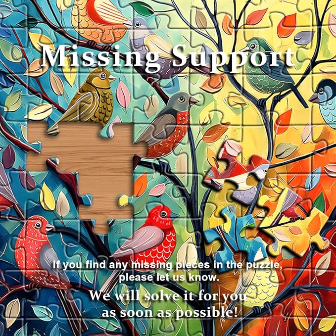 Bird Puzzles for Adults 1000 Pieces, PICKFORU Bird Tree of Life Puzzle Art Painting, Colorful Gradient Puzzle Animals, Hard Difficult Challenging Jigsaw Puzzle
