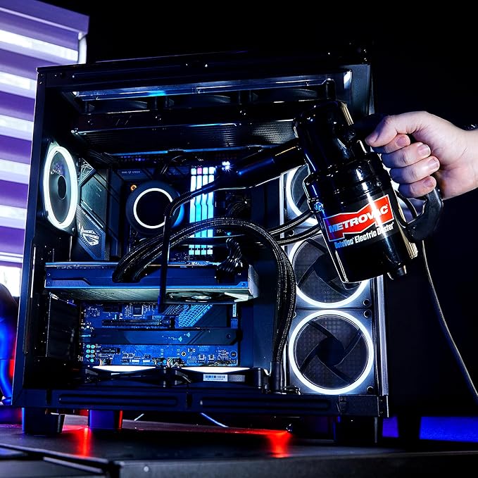 MetroVac DataVac ED-500-ESD Electric Air Duster | Antistatic Computer Air Blower for PC Cleaning with Accessories