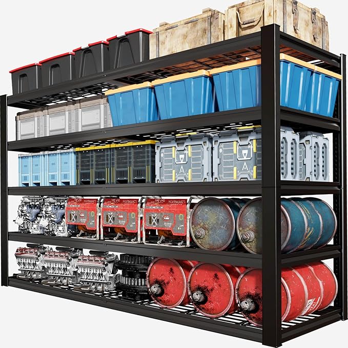 65" W Garage Shelving Heavy Duty, 5 Tier Garage Shelves, 30" D Adjustable Storage Shelving Unit, Commercial Metal Shelf for Kitchen, Warehouse, Pantry, School, Shop, 68" Wx30 Dx79 H