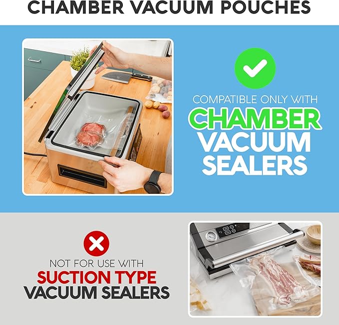 Avid Armor Chamber Vacuum Sealer Bags – Heavy Duty, BPA-Free, Pre-Cut Chamber Vacuum Bags for Food Preservation, Freezer Storage, Sous Vide and more, 1000/Pack (6x12) – Multi-Use Vacuum Bags