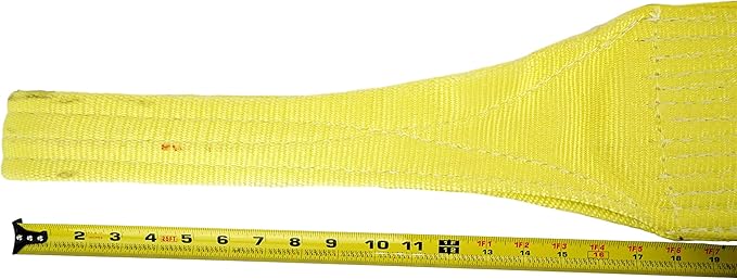 DD Sling. Multiple Sizes in Listing! (USA Made) 6" x 20', 2 Ply, Nylon Lifting Slings, Eye & Eye, Heavy Duty, 16,300 lbs Vert, 13,000 Choker, 32,600 Basket (USA Nylon) (6" x 20')