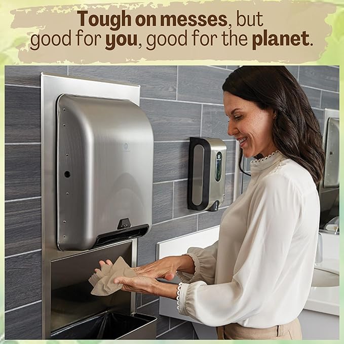 1250ct Brown Organic Unbleached Z-Fold Paper Towels | 100% Post-Consumer Waste, Sustainable Multifold Towels Bulk | Commercial Tri-Fold Recycled Paper Towels for Office, Bathroom, Kitchen Use