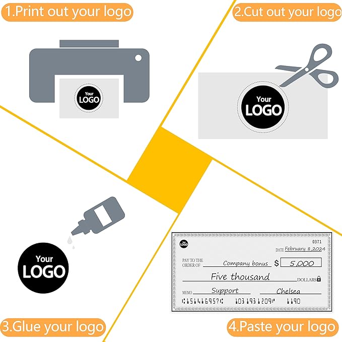 16x40 Inch Giant Dry Erase Check- Big Checks for Presentations - Easy-Fold Reusable Cardboard for Awards & Photos | Charity & Donation Events