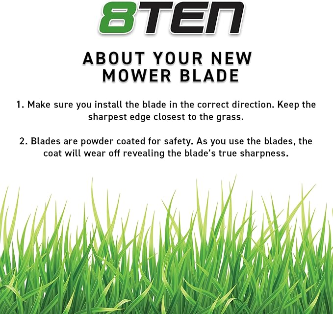 8TEN LawnRAZOR Blade for Hustler FasTrak Raptor SD SDX XL XD XDX Super Z XR-7 797712 54-Inch Toothed Mulching 3 Pack