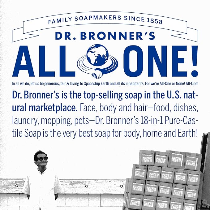 Dr. Bronner's Magic Soap-Pure-Castile Liquid Soap Refill (Tea Tree, 32 ounce, 2-Pack)-Regenerative Organic Certified Oils, For Body, Hair, Laundry & Dishes, Concentrated, Vegan, Non-GMO