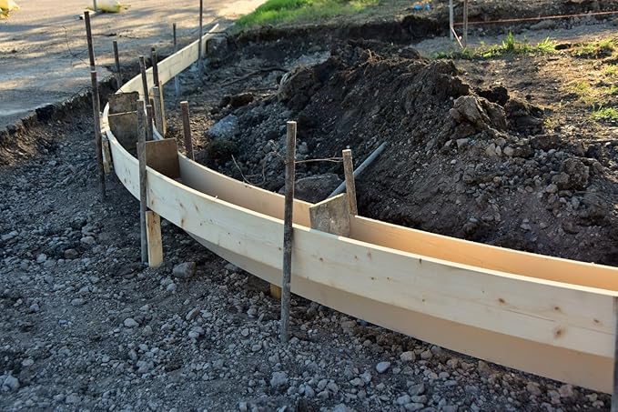 Sandbaggy 72" Round Steel Concrete Form Stakes with Nail Holes - Rust Resistant Coating - Removable, Reusable (15)