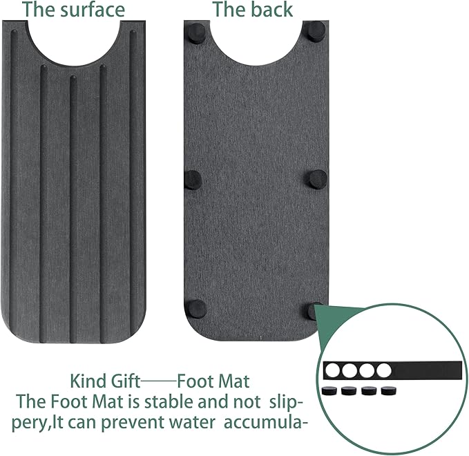 ZumenDa 17inch x 4inch Kitchen Sink Faucet Mat, Water Absorbing Stone Faucet Splash Guard for Bathroom Counter, Quick Drying Diatomite Tray for Kitchen Sink, Dark Gray