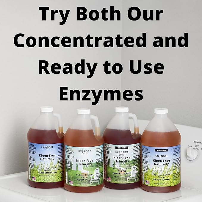 Naturally Preformed Enzyme Cleaner, Enzyme Solution, Multi-Purpose Cleaner, Laundry Additive and More - Ready-To-Use - Fresh and Clean Scent - 64oz