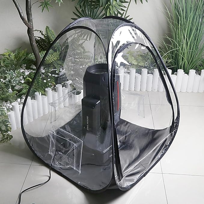 MAD OWL Professional Moving Head Light Rain Cover,Waterproof and dustproof Stage Lighting Protection Accessory, Floor standing transparent moving head light rain cover 2 pack