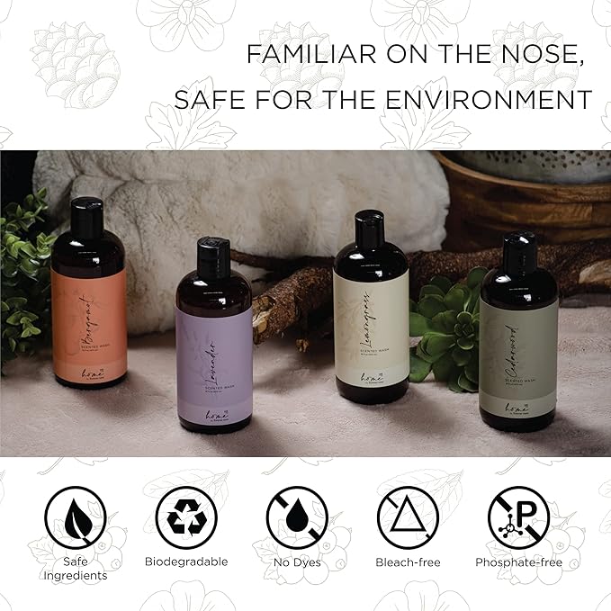 Home by Forever New - Scented Liquid Laundry Detergent, Bergamot, 16 Fl Oz – Perfect for Washing Towels, Bed Linens, Clothing, and More