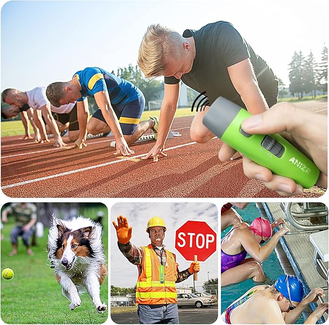 ANIZR Electronic Whistles with Lanyard,Adjustable 3 Tone & 3 High Volume Hand Emergency Whistle Basketball Referee Whistle for Coach,Teacher,Police,Outdoor Camping Boating Hiking(with Battery)