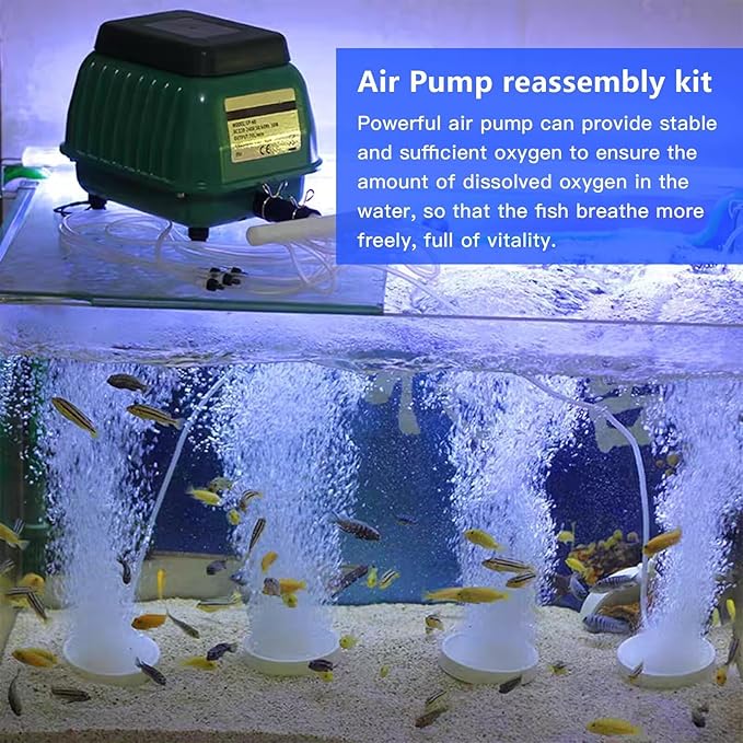 Upgraded Air Pump Rebuild Complete Kit for Hiblow Models HP-60-xxxx and HP-80-xxxx (style A)