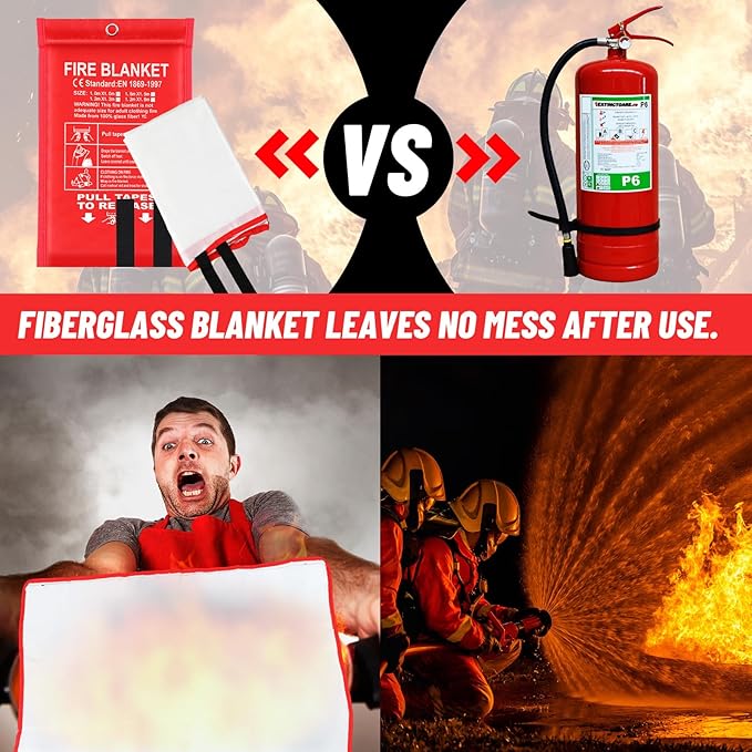 20 Pack Bulk Emergency Fire Blankets for Home and Kitchen with Fireproof Gloves & Hooks Safety Flame Suppression Fire Extinguisher for Camping House Warehouse Car 39.4"x39.4", Housewarming Gifts
