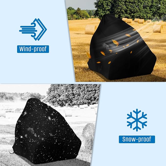 SIRUITON Riding Lawn Mower Cover, Zero Turn Mower Cover for 600D Oxford UV Dust Waterproof Protection, Outdoor Garden Riding Lawn Tractor Cover Fits Up to 54" With Storage Bag