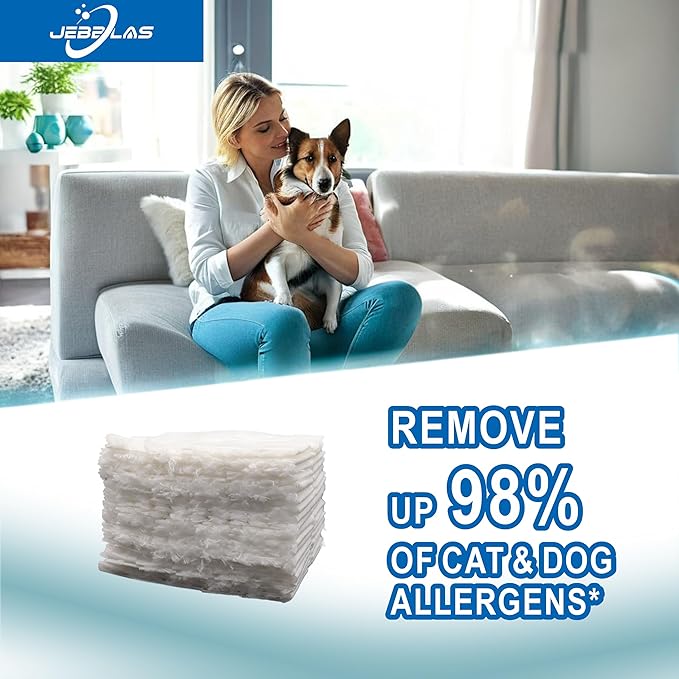 JEBBLAS Pet Dry Sweeping Cloth Refills Heavy Duty Mop Pads Multi Surface Refills for Floor Mopping and Cleaning,Disposable Sweeping Cloth for Standard Sweeper, Pack of 60 Pcs