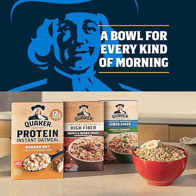 Quaker Instant Oatmeal, Peaches & Cream, 1.05oz, 44 Counts (Pack of 1)