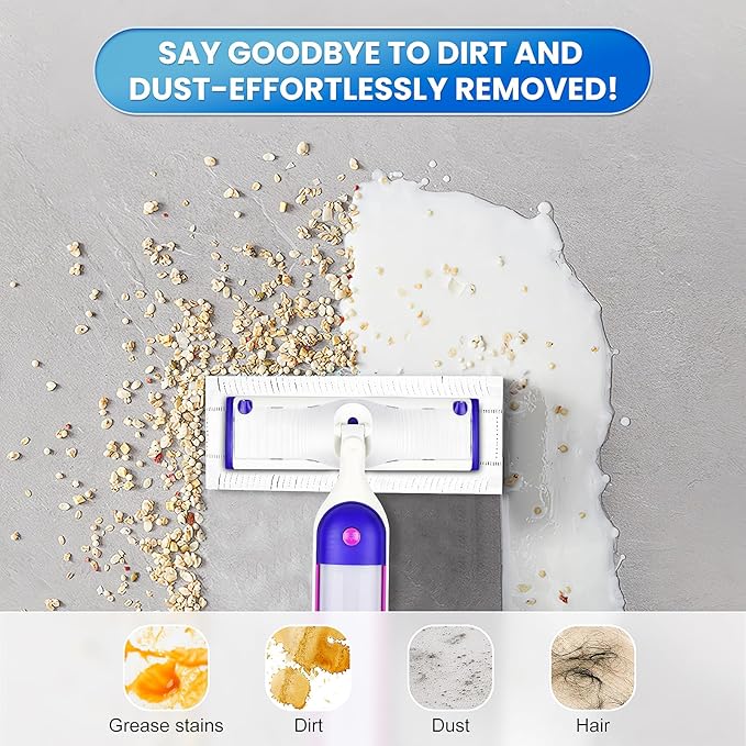 30 Count Disposable Powermop Refills for Swiffer Power Mop Pads, Unscented Spray Cleaning Repalcement Mopping Pads