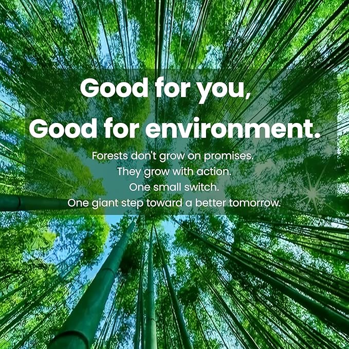 100% Unbleached Bamboo Toilet Paper – Eco Friendly & Sustainable - 12 Family Sized Large Rolls, Ultra Soft, Durable, Septic Safe – Super Strong 3 Ply Biodegradable Bathroom Tissue