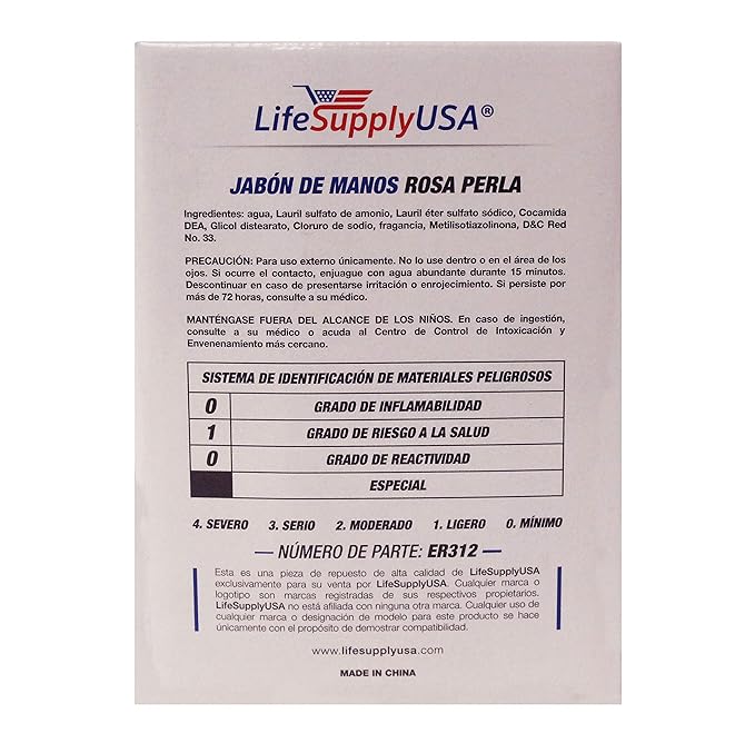 LifeSupplyUSA Case of 1 Pink Pearlized Liquid Lotion Hand Wash Soap 800ml Dispenser - Refill Pouch Bags