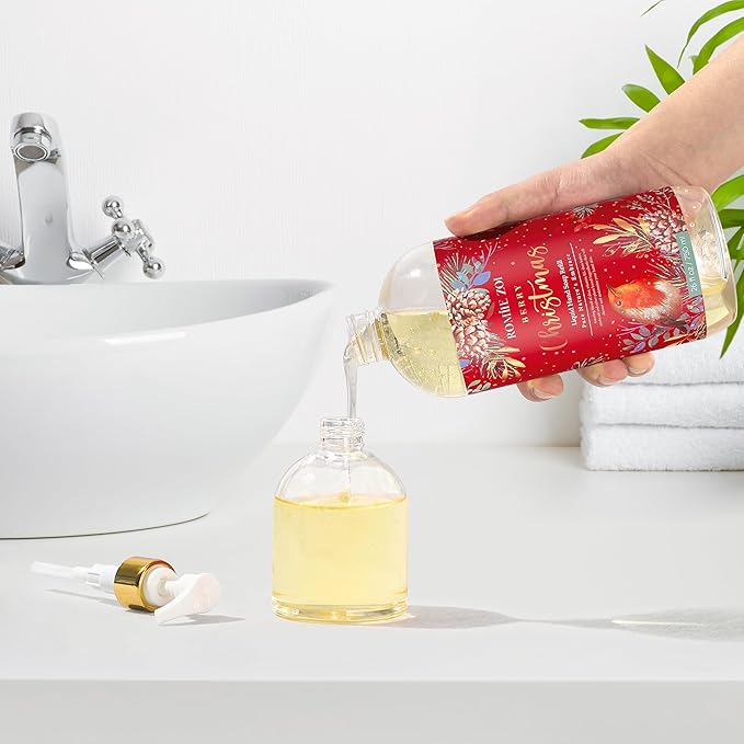 ROMIIE ZOI Christmas Liquid Hand Soap Refill- Berry Christmas- Infused with Holiday Floral Aroma, Gentle & Moisturizing Formula for Home & Kitchen, 750 ML/ 26 FL OZ
