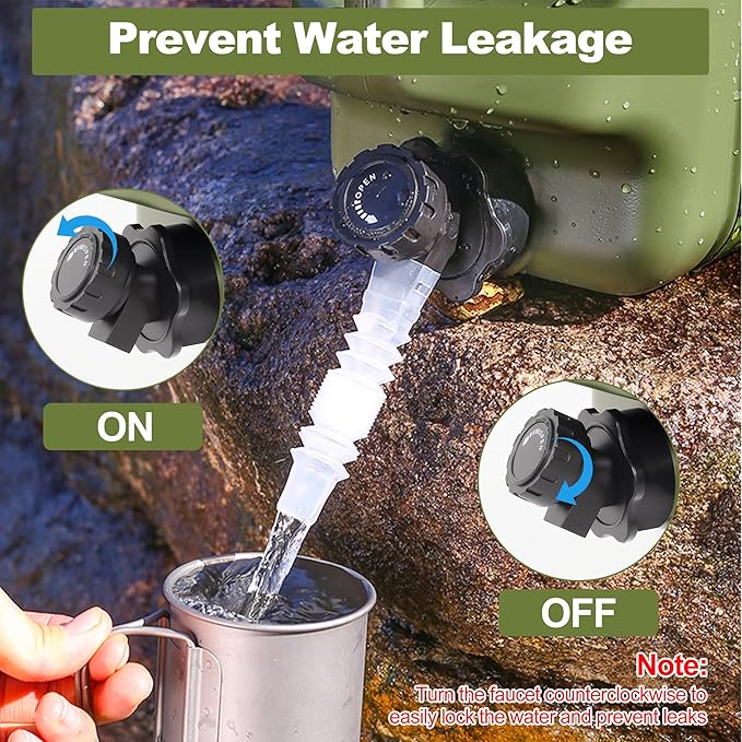 3 Gallon Water Jug, Portable Camping Water Jug BPA Free, Leak-Proof Water Storage Containers for Camping, Emergency Water Storage for Outdoor Hiking Picnic