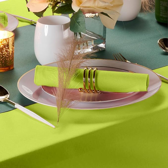 Linen-Feel Colored Paper Napkins - Decortive Cloth-Like KIWI Luncheon Napkins - Soft And Absorbent. For Kitchen, Party, Wedding, Dinner Or Any Occasion. (Pack of 50)