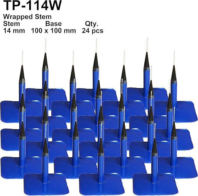 24-Pack Professional Tire Repair Kit | 9/16" x 4" Patch & Wrapped Stem Plug, Heavy-Duty Puncture Repair for for Car, Truck, SUV & Trailers(TP-114W