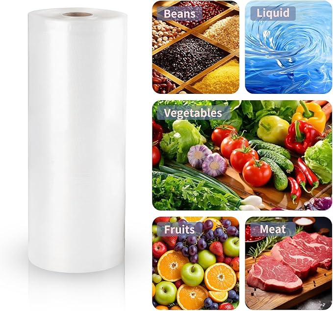 Immuson Plastic Produce Bag 10"x 14" Clear Plastic Food Storage Bags for Kitchen, Fruits, Vegetables, Travel Packing and Storage Needs (2Roll = 800 Bags)