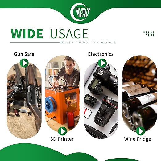 1 Pack 500 Gram Desiccant Canister, Indicating & Rechargeable Gun Safe Dehumidifier, Portable Desiccant Canister, Silica Gel Moisture Absorber for Storage