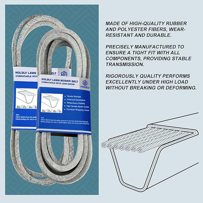 1/2 x 140 Inch Replace for Toro 110-6892 Ariens Gravely 07200107 50 Inch Lawn Mower Deck Belt Kevlar Lawn Mower Belt Compatible with Toro TimeCutter Z5000, Z5020, Z5030, Z5035, Z5040 Z5060 (110-6892)