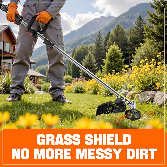 SENIX 31cc 4-Cycle Gas Weed Wacker, 18" String Trimmer Lightweight (20% Lighter Engine) with Rapid Reload Trimmer Head for Lawn & Yard - GTS4QL-M2