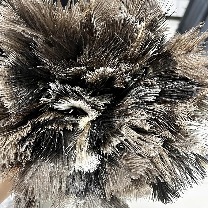 19.7 Inch Ostrich Feather Duster – Soft Dusting Brush for Home, Office, and Furniture Cleaning (Brown)