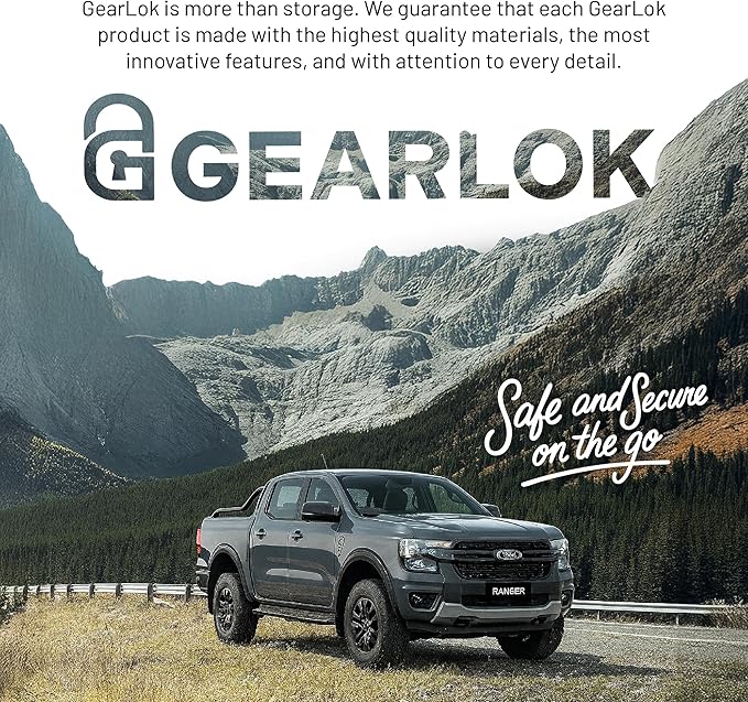 GearLok UnderSeat SideSlide Truck Locker – Secure Under Seat Storage for Ford F-Series Trucks – Lockable Truck Organizers and Storage for Tools, Ammo and Equipment (Fits 41"x13"x4.5" Interior)