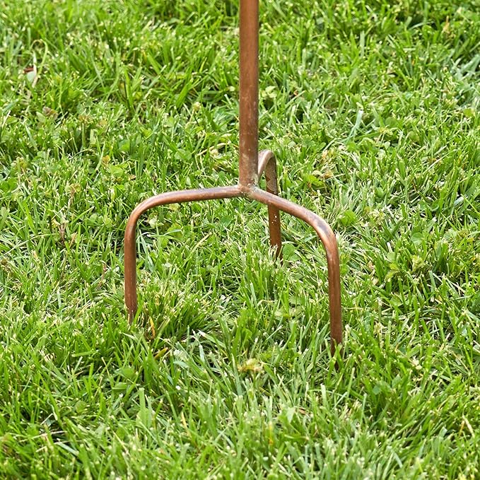 Copper Colored Multi-Birdhouse Stakes, Room for 2 Bird Families in Each (Farm Silos)