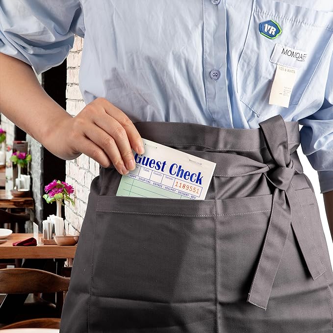FMP Brands Double Part Guest Check for Servers, Server Note Pads 2500 Sheets (50 Pads), Server Books for Waitress with Carbon Copies, Guest Check 2 Part Carbonless, Check Book for Cafes, Restaurants