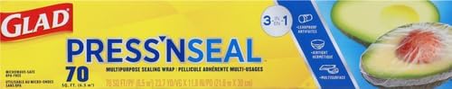 Glad Press'N Seal Food Plastic Wrap, 70 Square Foot Roll (Package May Vary) (Pack of 12)