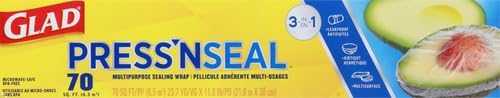 Glad Press'N Seal Food Plastic Wrap, 70 Square Foot Roll (Package May Vary) (Pack of 12)