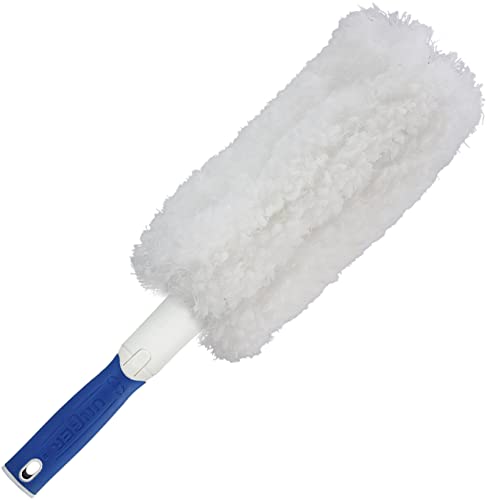 Unger Microfiber Wool Duster - Compatible with Poles, Machine Washable Duster, Dusters for Cleaning, Pet Hair & Dust Cleaner, Cleaning Supplies, Great for TVs, Molding, Electronics & Furniture