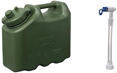 Bundle of Scepter 2.5 Gallon True Military BPA Free Water Container, Food Grade Water Jug for Camping Green + Scepter 10266 Military Water Can Spout for Camping and Emergency Water Jugs