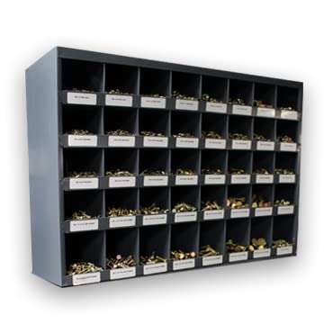 Titan Industrial Supply- 3,610 pcs Grade 8 Fine Thread Hardware Assortment Kit with Hex Cap Screws, Hex Nuts, Washers, & Durham 40 Hole Metal Bin